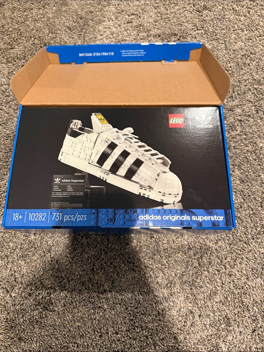 Lego White and Black adidas Originals Superstar Display Model